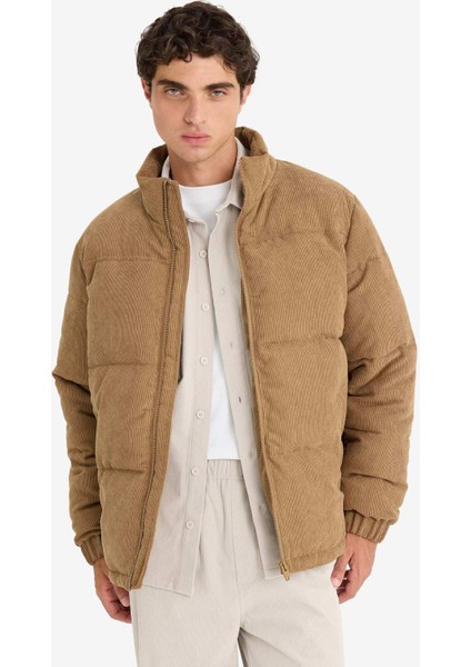 Regular Fit Dik Yaka Fermuarlı İç Cepli Mont E9246AX25WN