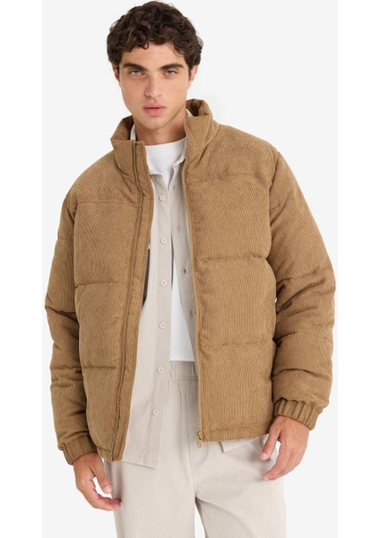 Regular Fit Dik Yaka Fermuarlı İç Cepli Mont E9246AX25WN