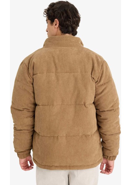 Regular Fit Dik Yaka Fermuarlı İç Cepli Mont E9246AX25WN