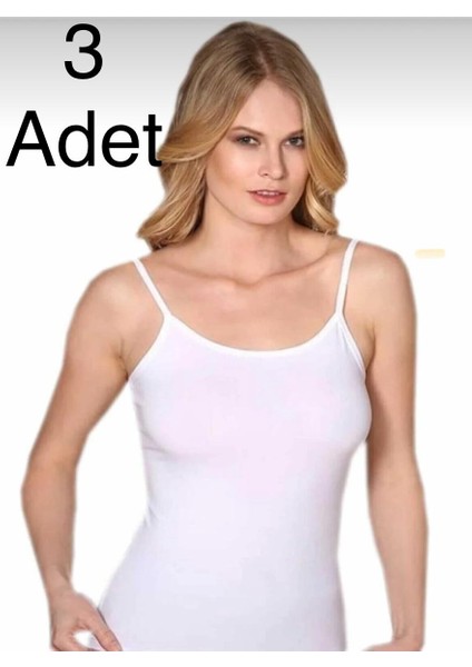 Mc Morcity Berrak Kadın 3"lü Pamuklu Likralı Ip Askılı Body Atlet Tekli Ambalaj 2128