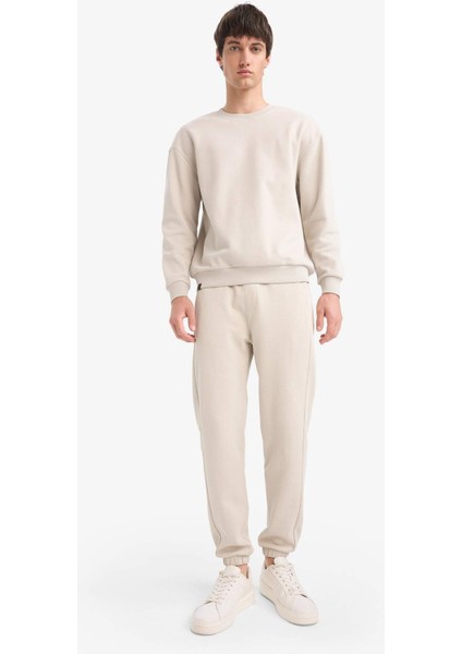 Slim Fit Dar Kesim Fermuar Cepli Pike Eşofman Altı