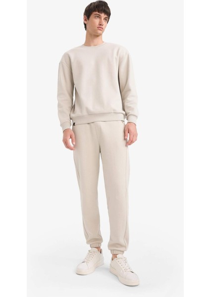 Slim Fit Dar Kesim Fermuar Cepli Pike Eşofman Altı