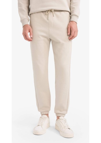 Slim Fit Dar Kesim Fermuar Cepli Pike Eşofman Altı