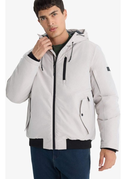 Su İtici Regular Fit Kapüşonlu İç Cepli Fermuarlı Cepli Mont C6484AX25AU