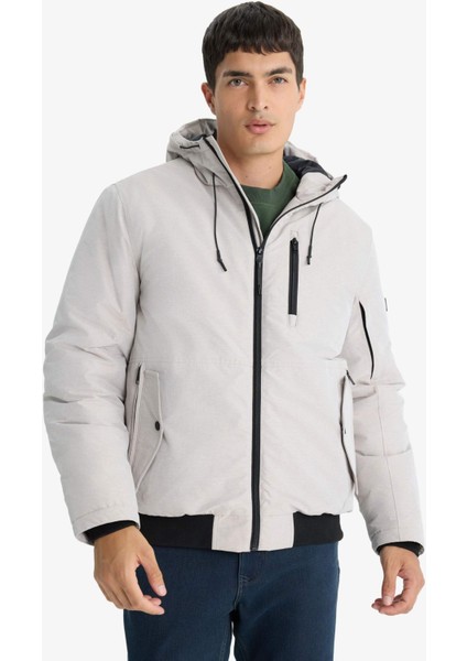 Su İtici Regular Fit Kapüşonlu İç Cepli Fermuarlı Cepli Mont C6484AX25AU