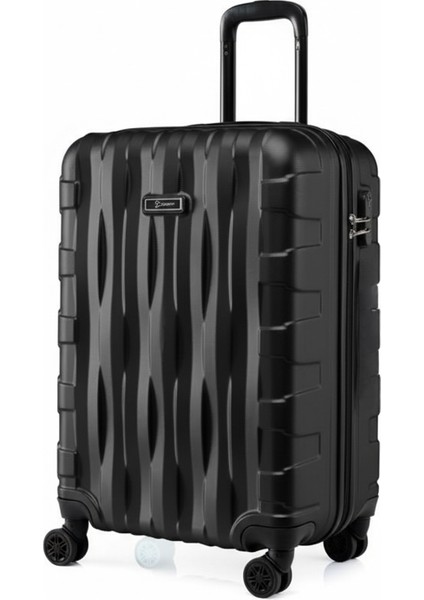 Büyük Boy Valiz 4x2 Teker Siyah-Siyah 1167
