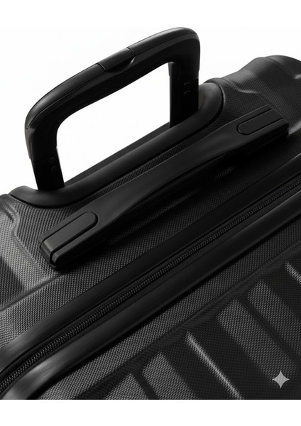 Büyük Boy Valiz 4x2 Teker Siyah-Siyah 1167