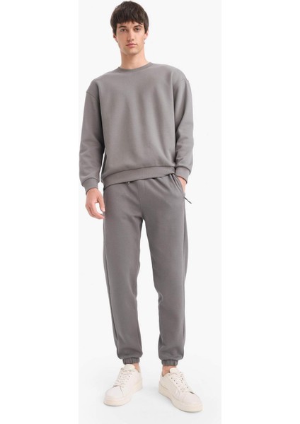 Slim Fit Dar Kesim Fermuar Cepli Pike Eşofman Altı