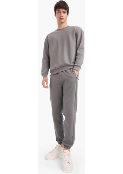 Slim Fit Dar Kesim Fermuar Cepli Pike Eşofman Altı