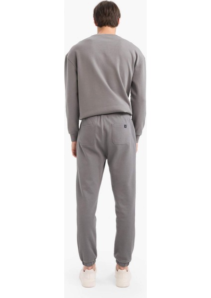 Slim Fit Dar Kesim Fermuar Cepli Pike Eşofman Altı