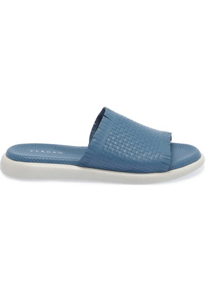 Mavi Hakiki Deri Kadın Terlik - K24Y1TR67132-K67
