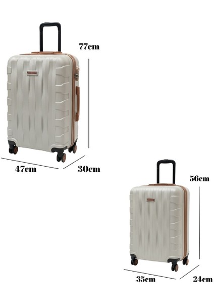 2'li Valiz Seti Büyük Boy - Kabin Boy Vizon-Taba 1167 fırsatları