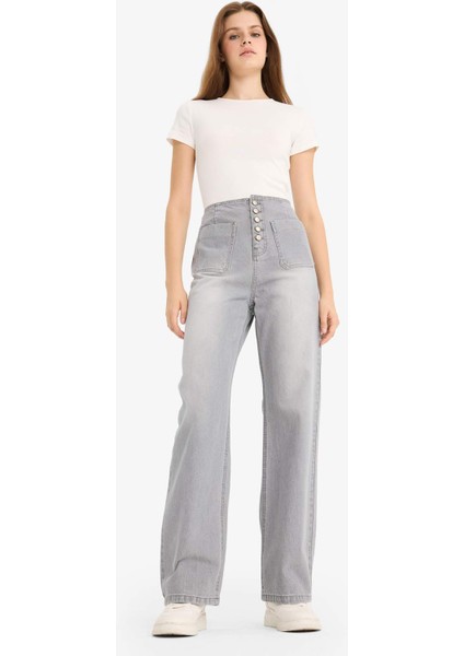 90's Wide Leg Yüksek Bel Uzun Jean Pantolon E9124AX25AU