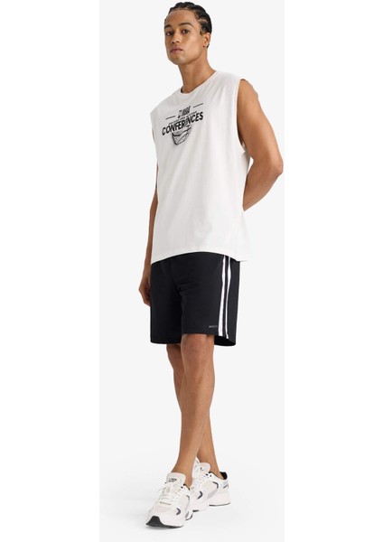 Fit Standart Fit Sporcu Kısa Paça Cepli Şort