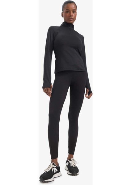 Toparlayıcı Yüksek Bel İçi Yumuşak Tüylü Beli Saran Basic Düz Sporcu Tayt W8206AZ25AU