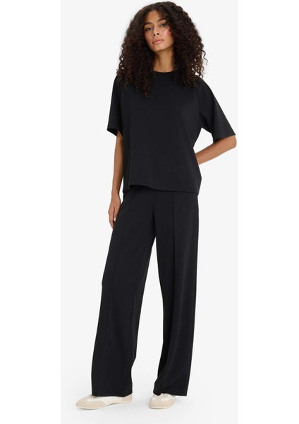 Straight Fit Modal Geniş Paça Yumuşak Dokulu Eşofman Altı