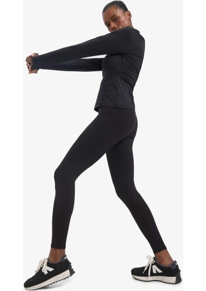 Toparlayıcı Yüksek Bel İçi Yumuşak Tüylü Beli Saran Basic Düz Sporcu Tayt W8206AZ25AU