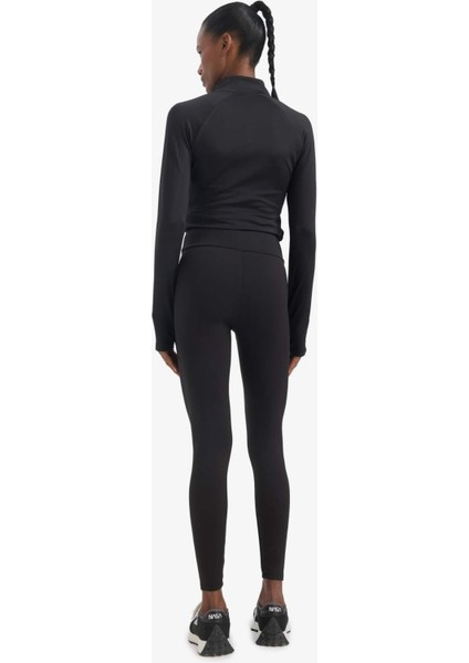 Toparlayıcı Yüksek Bel İçi Yumuşak Tüylü Beli Saran Basic Düz Sporcu Tayt W8206AZ25AU