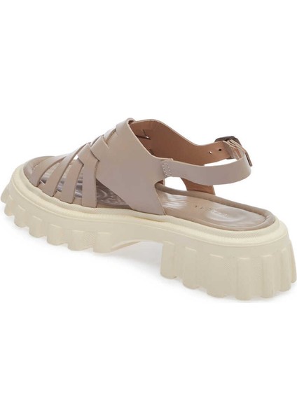 Bej Hakiki Deri Kadın Sandalet - K24Y1SN67161-S5Y