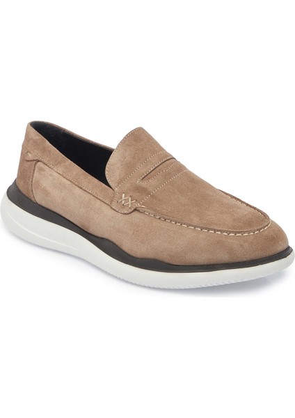 Vizon Hakiki Süet Deri Erkek Loafer - E24I1AY56644-A02
