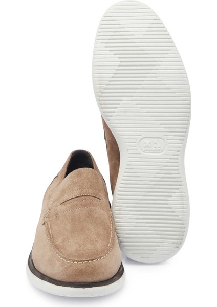 Vizon Hakiki Süet Deri Erkek Loafer - E24I1AY56644-A02