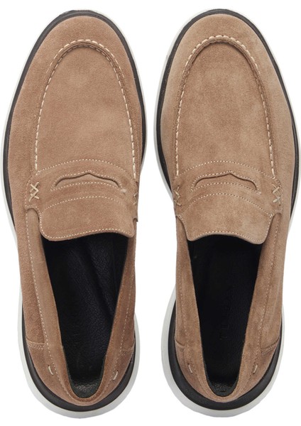 Vizon Hakiki Süet Deri Erkek Loafer - E24I1AY56644-A02