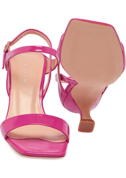 Pembe Hakiki Rugan Deri Kadın Abiye Ayakkabı - K24Y1AY67176-T6U