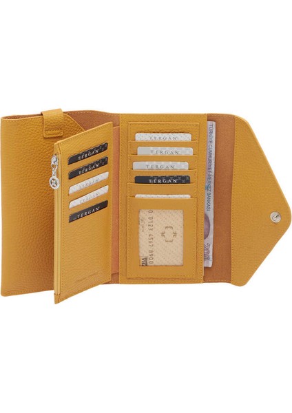 Sarı Hakiki Deri Kadın Cüzdan - S1CB00005811-H28