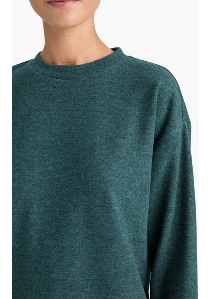 Relax Fit Bisiklet Yaka Sweatshirt F1013AX25AU