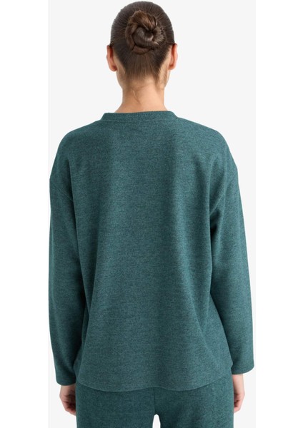 Relax Fit Bisiklet Yaka Sweatshirt F1013AX25AU