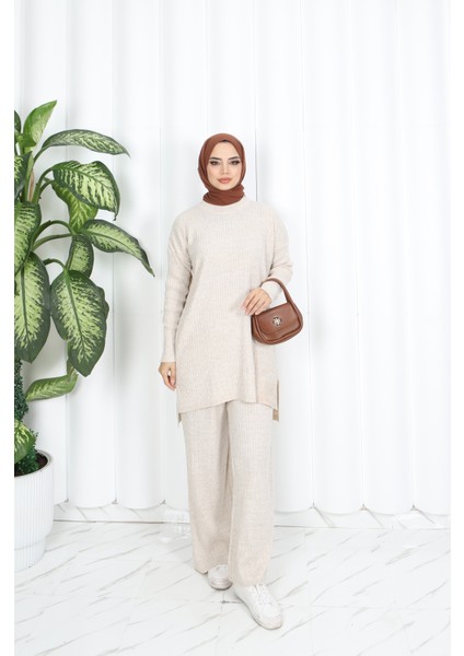 Saç Örgülü Triko Takım