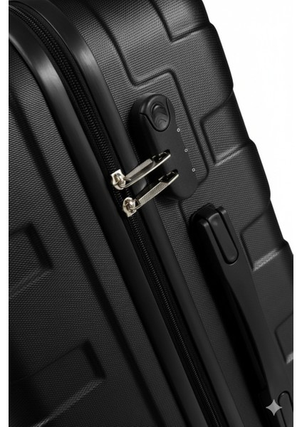 2'li Valiz Seti Büyük Boy - Kabin Boy Siyah-Siyah 1167