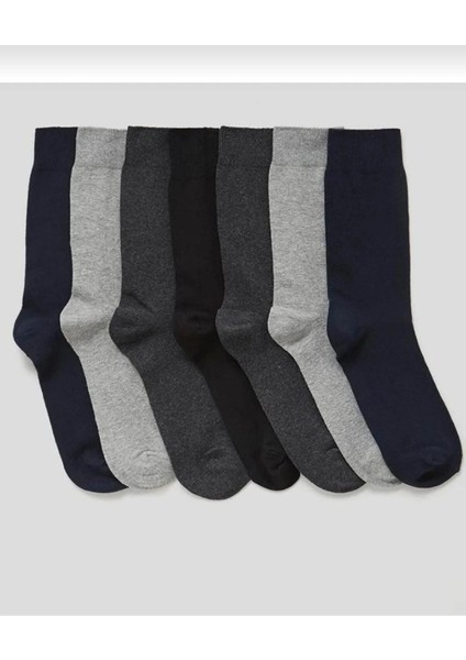 Erkek Soket Çorap 3'lü Düz Renk Damat Çorabı Takım Elbise Çorabı