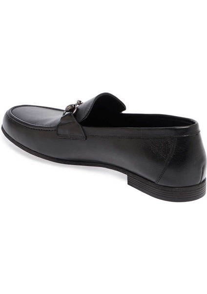 Siyah Hakiki Deri Erkek Loafer - E24I1AY56655-A23