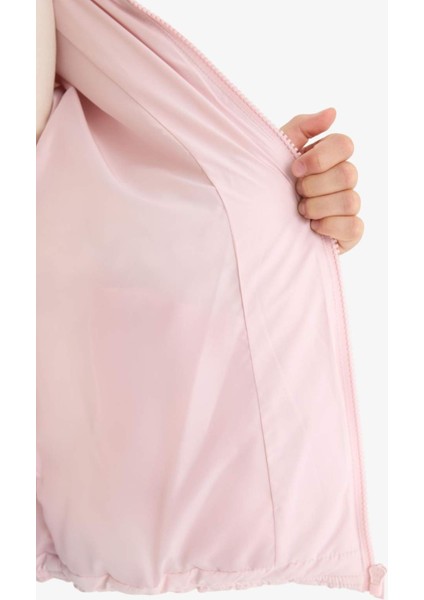 Kız Çocuk Su Geçirmez Fermuarlı Şişme Mont