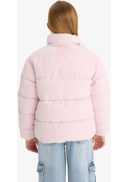 Kız Çocuk Su Geçirmez Fermuarlı Şişme Mont