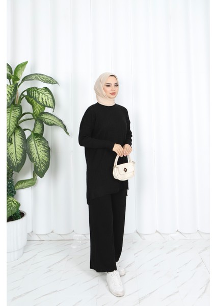 Saç Örgülü Triko Takım