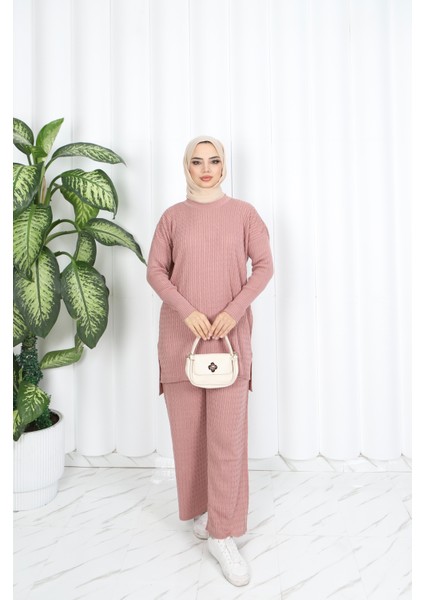 Saç Örgülü Triko Takım