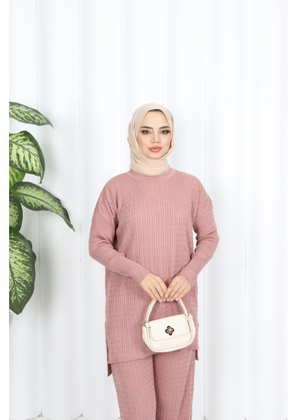 Saç Örgülü Triko Takım modelleri