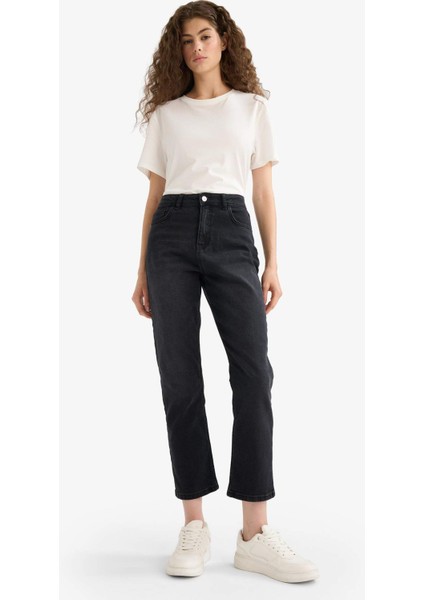 Mary Vintage Straight Fit Yüksek Bel Bilek Boy Jean Pantolon