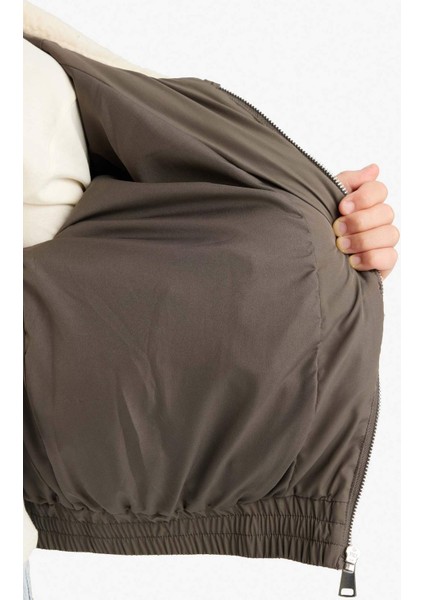 Kız Çocuk Pelüş Yakalı Fermuarlı Mont F0050A825AU