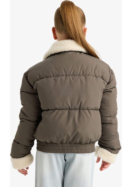 Kız Çocuk Pelüş Yakalı Fermuarlı Mont F0050A825AU