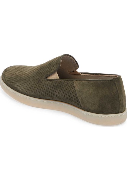 Yeşil Hakiki Nubuk Deri Erkek Loafer - E24I1AY56695-G98