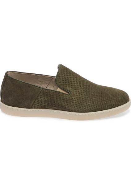 Yeşil Hakiki Nubuk Deri Erkek Loafer - E24I1AY56695-G98