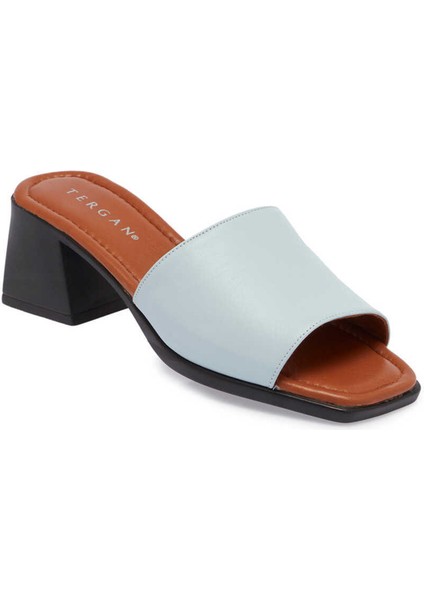 Mavi Hakiki Deri Kadın Terlik - K24Y1TR67242-S1M