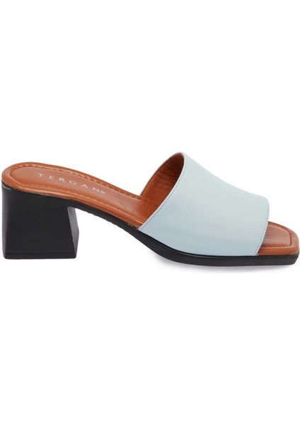 Mavi Hakiki Deri Kadın Terlik - K24Y1TR67242-S1M