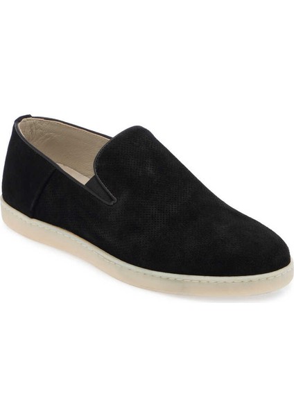 Siyah Hakiki Nubuk Deri Erkek Loafer - E24I1AY56695-A64