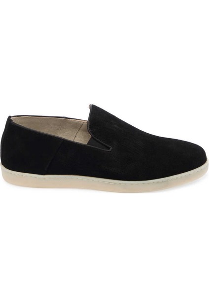 Siyah Hakiki Nubuk Deri Erkek Loafer - E24I1AY56695-A64