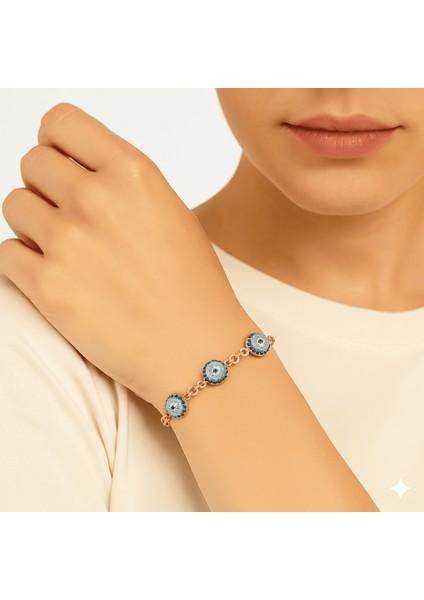 Kadın Tam Tur Xuping Bileklik - Doch Model - Multicolor Zirkon Taşlı - Altın Renk modelleri