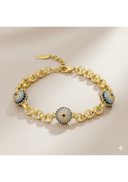 Kadın Tam Tur Xuping Bileklik - Doch Model - Multicolor Zirkon Taşlı - Altın Renk fırsatları